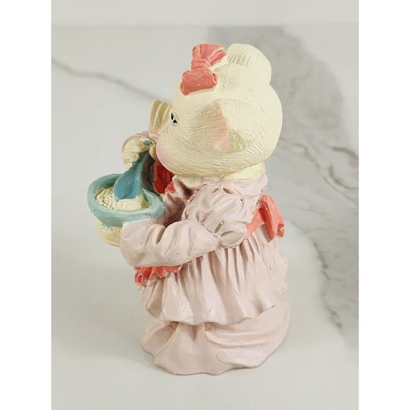 Chef Piglet Pig Lover Piggy w/ Bow Cute Dress Cooking 3 1/2" Figurine 80s - Picture 5 of 13